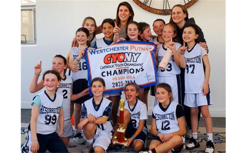 4th Grade Girls Division A Champs Winter 2023-24