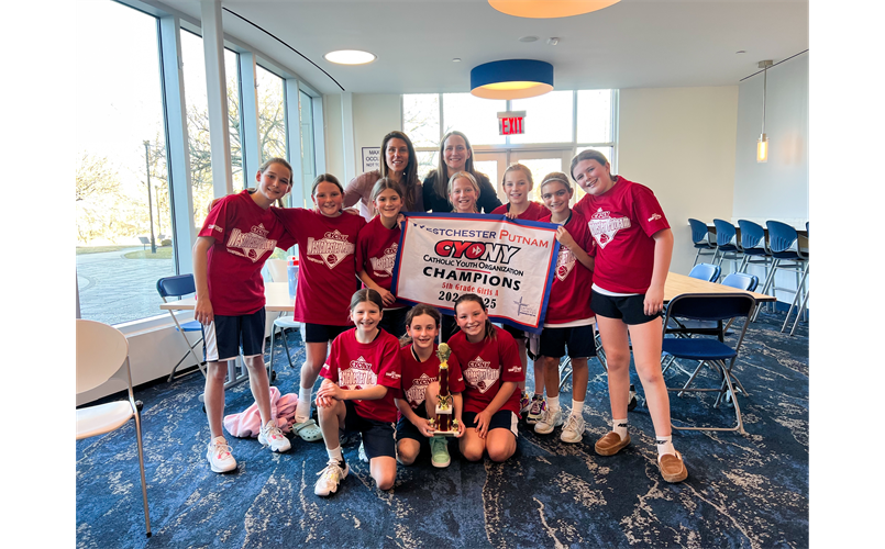 5th GRADE GIRLS WINTER 2024-25 CYO CHAMPS!