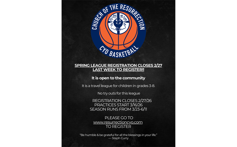 SPRING 2026 REGISTRATION CLOSES 2/27/26